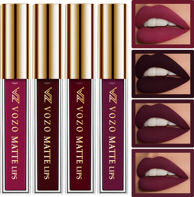 VOZO Vibrant Matte Liquid Lipstick - Long-Lasting & Smudge-Proof Combo Set-3(Multicolor, 16 ml)