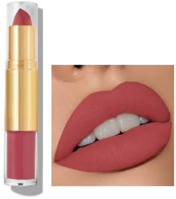 Luipui best 2 in 1 light pink matte finish waterproof lipstick pack of 1(brown, 6 g)