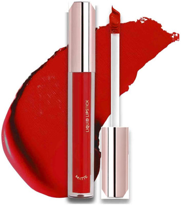 Jiwoo Non Transfer Smudge Proof Longlasting Sensational Liquid Matte Lipstick(RED, 3 ml)