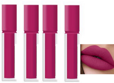 Luipui Long Lasting | Waterproof pink color lipstick pack of 4(Pink, 20 ml)