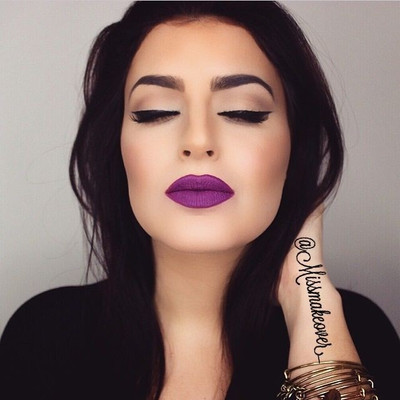 DYSOKAYO All Day Rich Colour Non-Drying And Transfer Proof Liquid Lipstick(Purple, 8 ml)