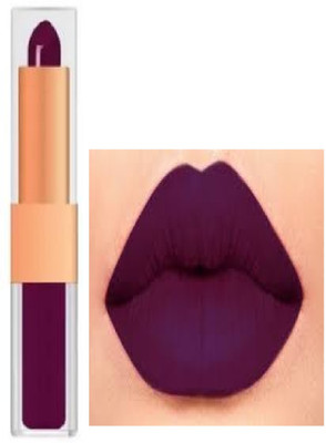 Luipui trending 2 in 1 purple matte lipstick pack of 1(purple, 6 g)