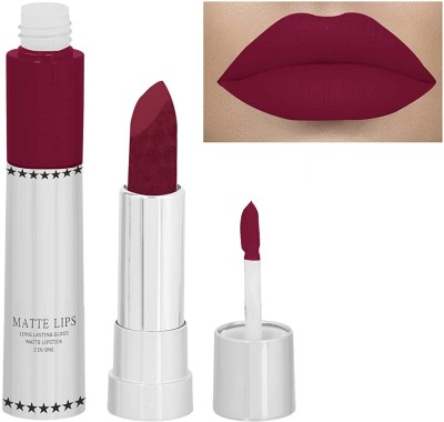 THTC Lip Duo 2 In 1 Lipstick Matte Finish - 016(MAROON, 8 ml)