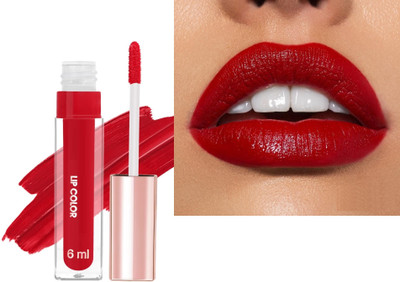 GULGLOW99 Sensational Liquid Matte Lipstick Non Transfer Smudge Proof Longlasting(RED ROSE, 6 ml)