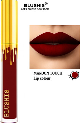 BLUSHIS Non Transfer Waterproof Professionally LonglastingLiquid(Maroon Touch, 6 ml)