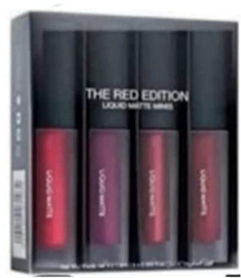 wryak Liquid Matte Minis Lipstick Red Edition (6-ml Pack of 4)(MULTI COLOUR, 6 ml)