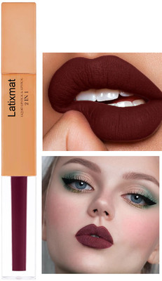Latixmat Duo Liquid Lipstick & Lipstick Smooth Texture 2in1 Maroon Non-Transfer(Maroon, 7 g)