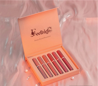 feelhigh Waterproof Matte Liquid Lipstick Set of 6(Shade B, 3 ml)