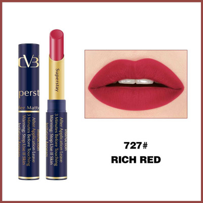 CVB Superstay No Transfer Matte Lipstick, Waterproof and Full-Pigmented(RICH RED, 3.5 g)