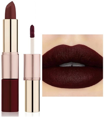 FLORERO Lip Matte Long Lasting Gloss & Matte lipstick 2 in 1(DEEP MAROON, 10 g)