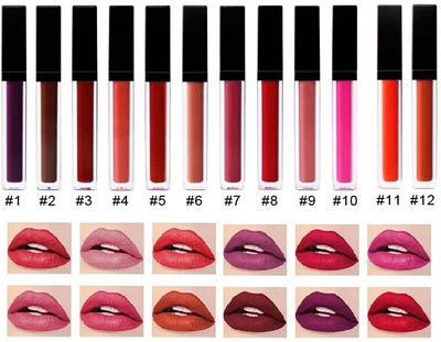cismoline Set Of 12 Liquid Matte Finish Liquid lipstick (Multicolor, 60 ml)(RED, MAROON, 12 Color Combo Set, 60 ml)