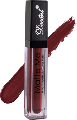 Decent Matte Me Ultra Smooth Liquid Lipstick | Long Lasting | Non Tranfer & Waterproof(Crimson Bloom, 4 ml)