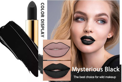 USBK BEST CREAMY MATTE LIPSTICK BLACK COLOR(BLACK, 3.6 ml)