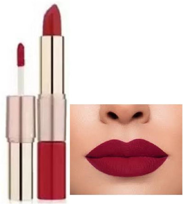 Luipui maroon 2 in 1 matte lipstick waterproof trending pack of 1(MAROON, 6 g)