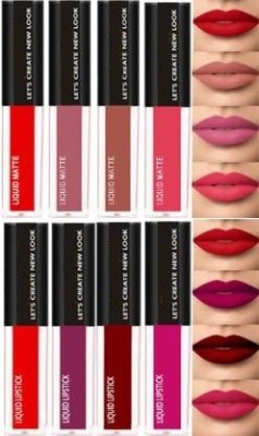 SkinOza Waterproof Longlast SensationaL Liquid Matte Mini Lipsticks Combo Of 8(Red, 20 ml)