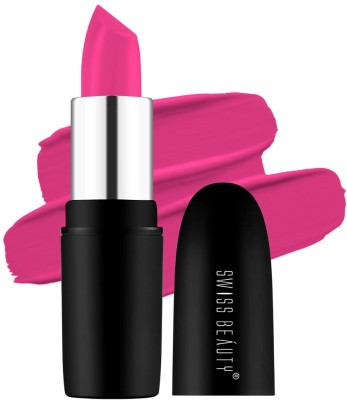 SWISS BEAUTY Pure Matte Creamy Lipstick(Lush Pink, 3.8 g)