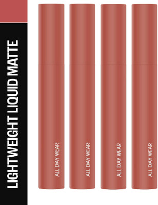 Luipui CREAMY MATTE SUPER STAY LONG LASTING, FULL COVERAGE LIP CRAYON PACK OF 4(COSMO - 19, 48 ml)
