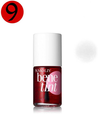 Smoliv Bene Tint Lip and Cheek Stain,Tined Finish Blusher and Liquid Lipstick F217(Peppy Red, 12.5 ml)