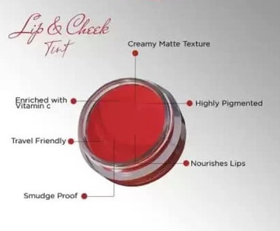 GABBU Red Lip Tint & Cheek Tint Multi pot Velvet Tint(red, 8 g)