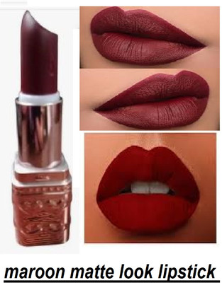 Luipui maroon matte look lipstick waterproof best lips(maroon, 6 g)