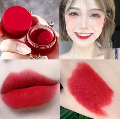 MYEONG High Pigment Red Shade Lip And Cheek Tint Blush Glaze Tint Matte Lip Gloss Tint(Red, 8 ml)