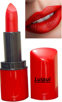 Luipui smooth skin red color matte lipstick(red, 6 g)