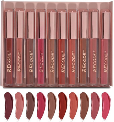 recode Clay Matte Liquid Lipstick (10 X 2ML)(Multicolor, 20 ml)