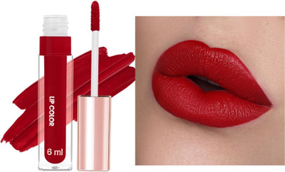 YAWI Matte Liquid Lipstick Red Waterproof For Women(Deep Red, 6 ml)