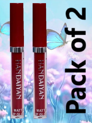 LARA KOSSLER Two Maroon Liquid Lipsticks in One Set(MAROON, 10 ml)