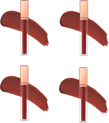 Luipui Premium Air Matte Color Bliss Liquid Lipstick / Lightweight,Waterproof (Sets 4(Blood Red, 24 ml)