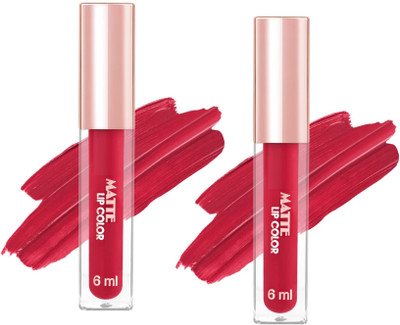 MYEONG Super Stay Matte Ink Liquid Lipstick combo pack(Hot Red, 12 ml)