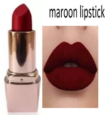 Luipui awesome maroon matte finish lipstick pack of 1 waterproof(maroon, 6 g)