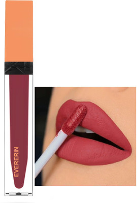 EVERERIN Non-Drying Transfer-proof Liquid Matte Lipstick Long-Lasting(Coral, 6 ml)