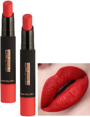 ADJD Combo Absolute Matte Non Transfer Premium Lipstick(REALLY RED, 7 g)