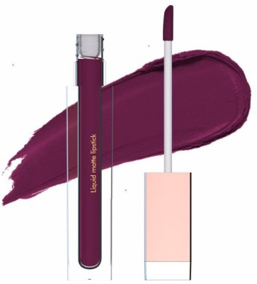 Latixmat Non Transfer Smudge Proof Longlasting Sensational Liquid Matte Lipstick(Plum, 8 ml)