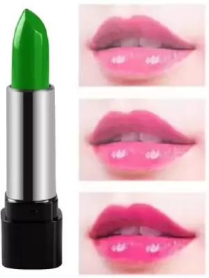 Emijun PERFECT AND MOISTURIZING COLOR CHANGE POP NATURAL GREEN COLOR CHANGE LIPSTICK(GREEN, 3.6 g)