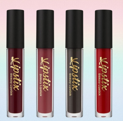 Deeparth Beauty Lipstick Pack of 4 | Smudge Proof Matte Finish Lip Colors(Red Edition, 2 ml)