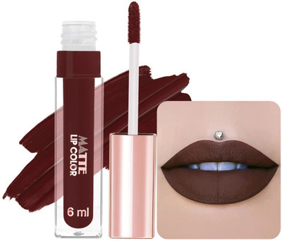 AEPRUY Matte Super Stay Non Transfer Smooth Finish Lipstick(COFFEE BROWN, 6 ml)