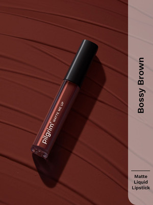 Pilgrim Matte Me Up! All Day Rich Colour Non-Drying And Transfer Proof Liquid Lipstick(Bossy Brown 03, 3 ml)