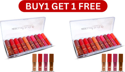 herglam Glossy Shine Lipstick with Hydrating Formula(Multicolor, 10 ml)