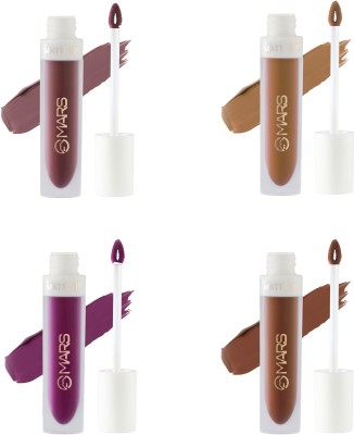 MARS Non Transfer Ultra Pigmented Matte Liquid Lipstick Pack of 4(Shade-05+06+07+08, 18 ml)