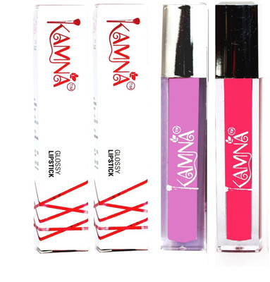 kamna cosmetics KAMNA Glossy Liquid Lipstick – Matte Finish Waterproof, One Swipe, Long Lasting(Purple, Pink, 4 ml)