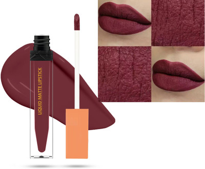 GULGLOW99 Smudge proof Waterproof Long lasting Liquid matte Lipstick Non Transfer Matte(burgundy, 9 ml)