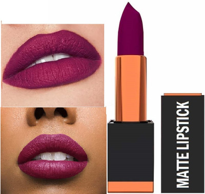 Yuency Best Non Transfer Waterproof Smudge Proof Long Lasting Matte Lipstick(Congo wine, 3.5 g)