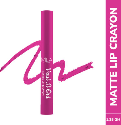 MILA BEAUTÉ Pout It Out Matte Lip Crayon Lipstick Lightweight Soft Matte Finish(108 Elizabeth, 1.25 g)