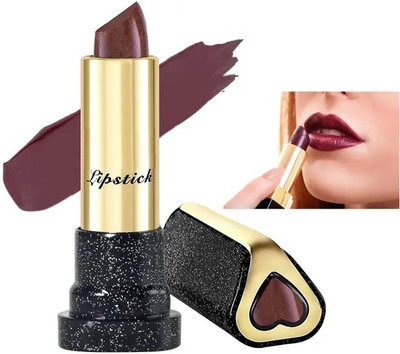 GABBU Diamond Shine Multi Purpose Metallic Maroon Lipstick(Maroon, 3.6 g)