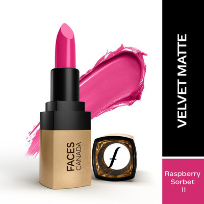 FACES CANADA Comfy Matte Velvet Touch Lipstick | Velvety Matte Finish | 8HR Longstay(Raspberry Sorbet 11, 4.2 g)