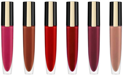 Latixmat Matte Liquid Lipstick Pack of 6(MULTI COLOR, 30 ml)