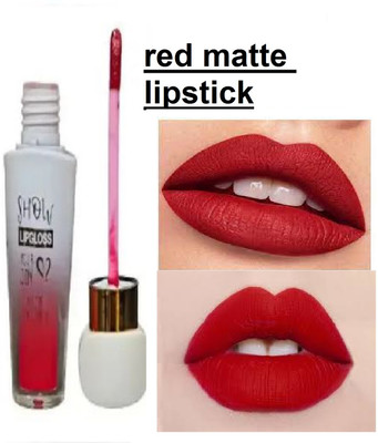 Luipui red liquid matte look lipstick best waterproof pack of 1(red, 6 ml)