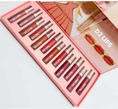 D2 LIPS Matte Finish, Long Lasting, Waterproof Liquid Lipsticks Combo Set For Women(MULTICOLOR, 20 ml)